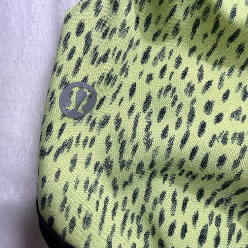 Lululemon Speed Up Shorts 2.5” Dottie Dash Clarity Yellow Black Sz 4 - Picture 4 of 9